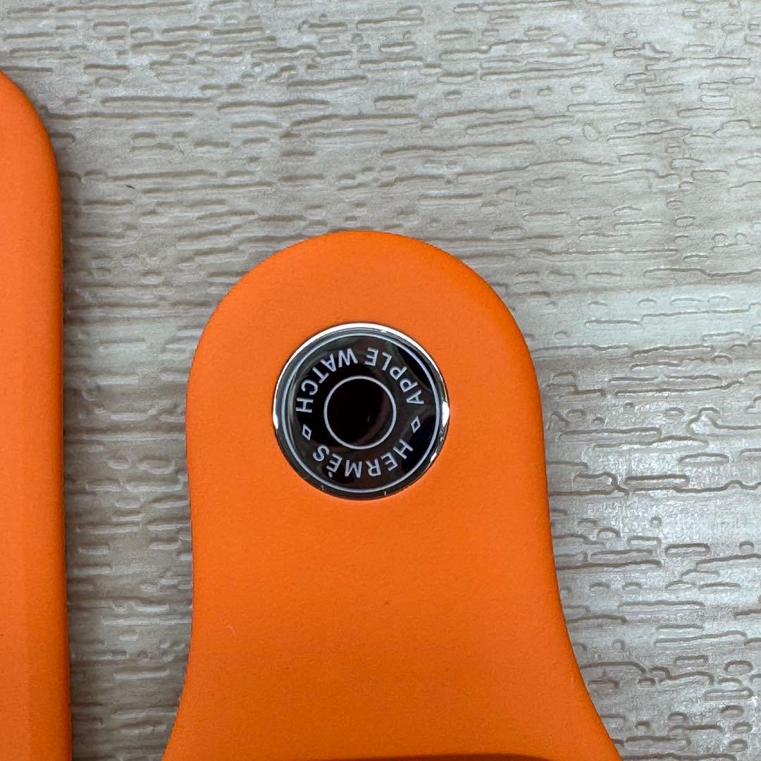 2184 Apple Watch エルメス　オレンジ　スポーツ　ラバーバンド