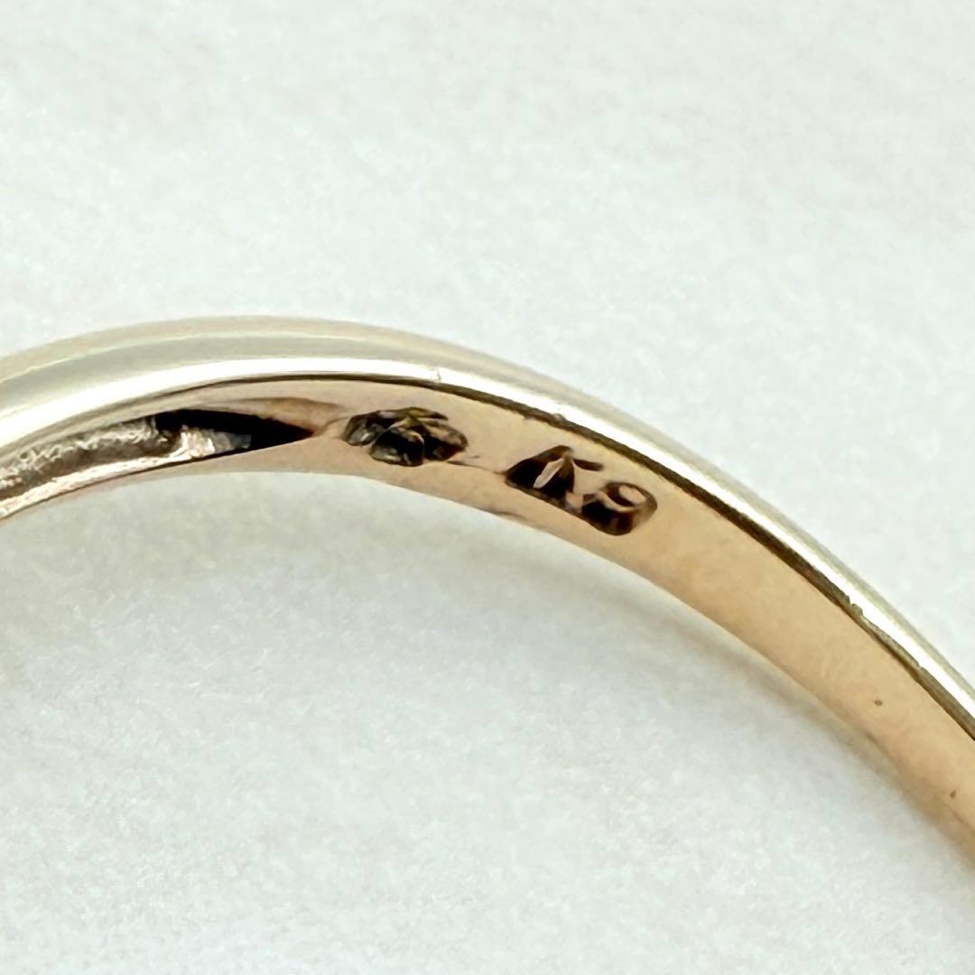 未使用　ターコイズ　K9 リング　ピンキーリング　イエローゴールド　4号　希少品
