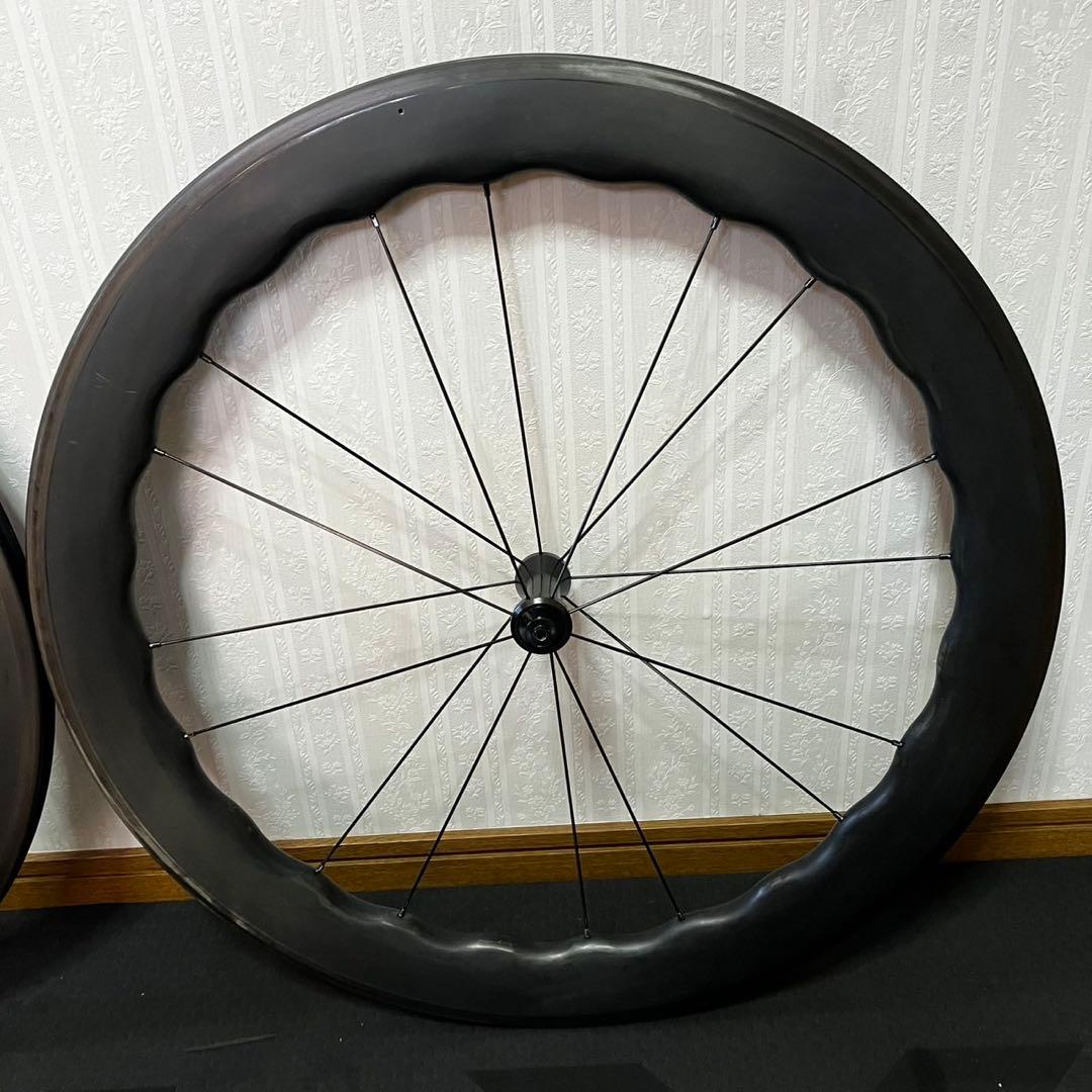 ★お得品★送料込★ 中華ウェーブ　カーボン　ホイール リムブレーキクリンチャー