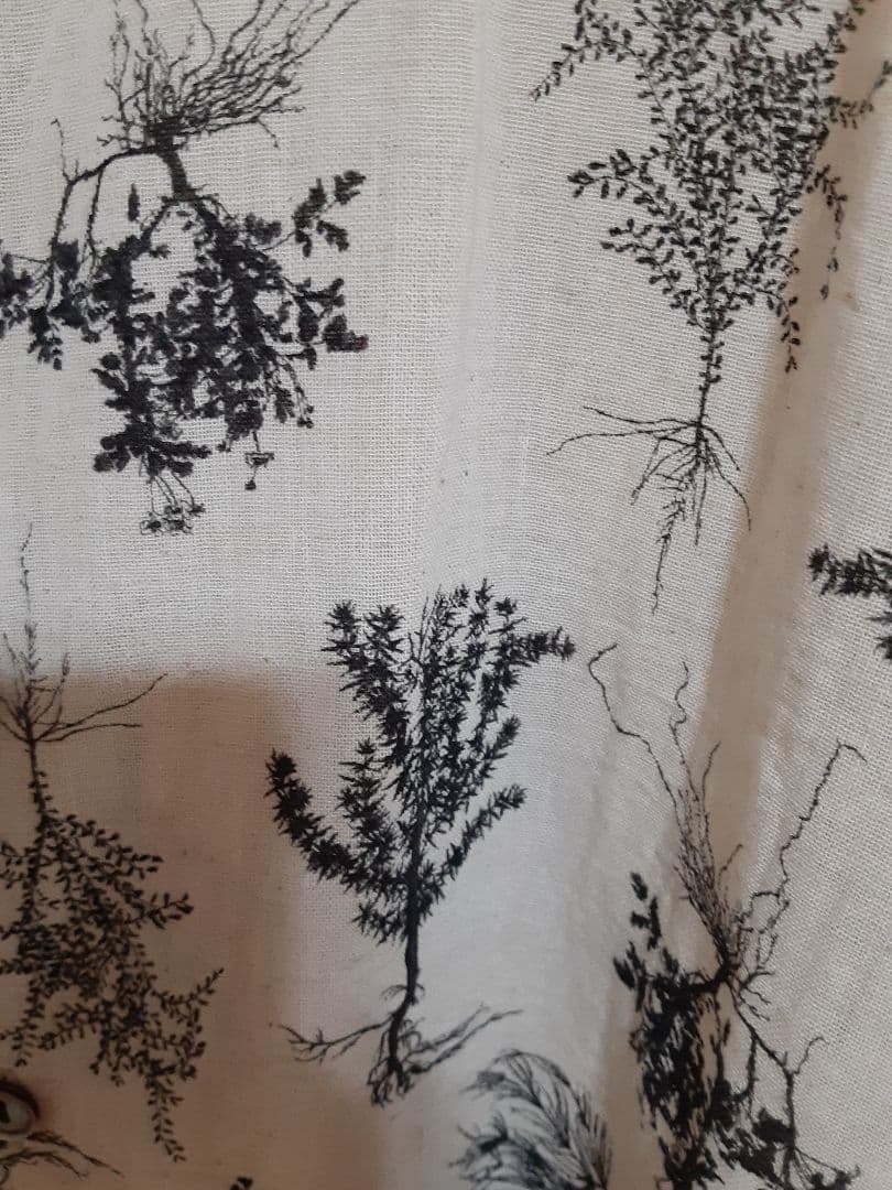 pas de calais 植物柄 長袖シャツ 34