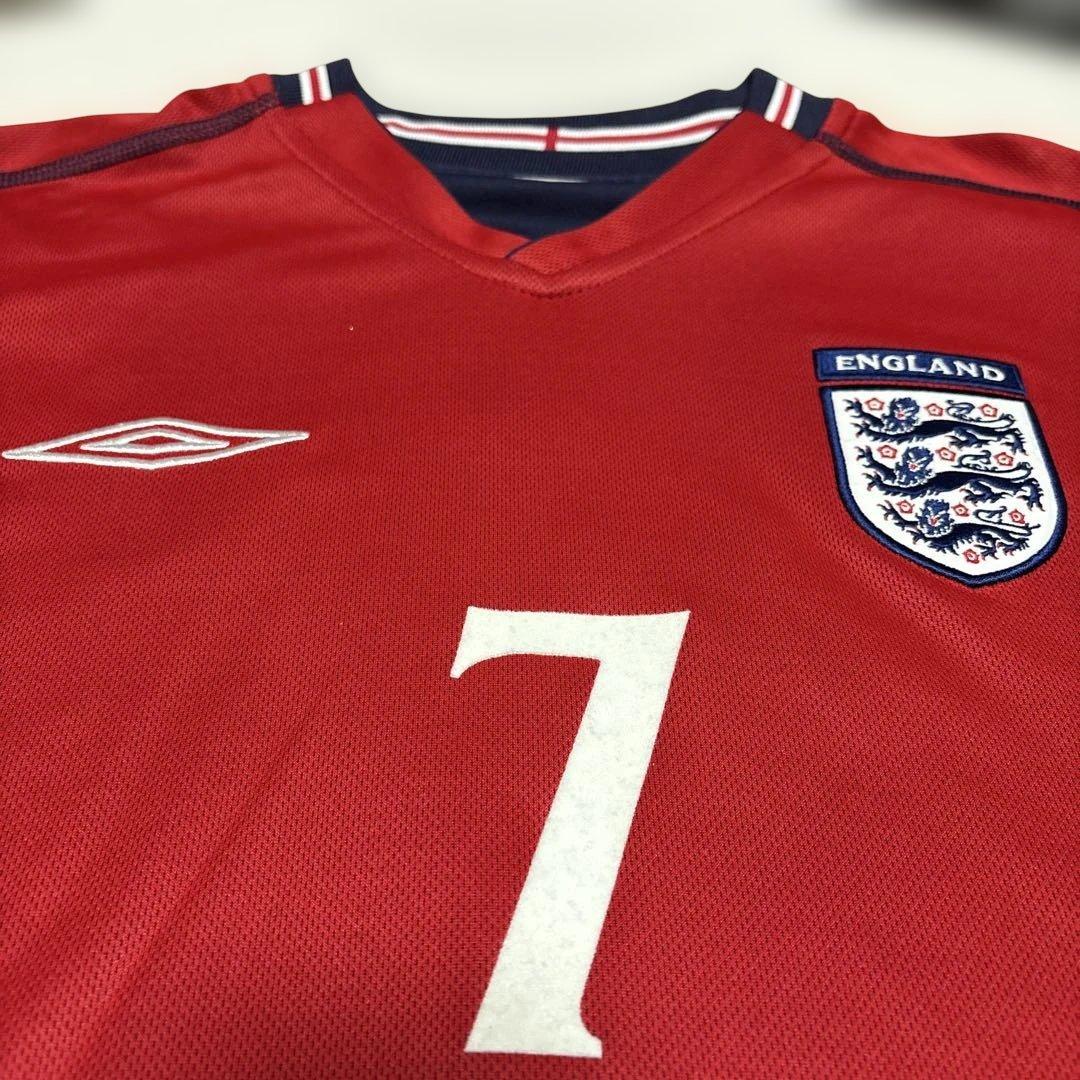イングランド代表 サッカーシャツ Umbro 7 ベッカム　リバーシブル