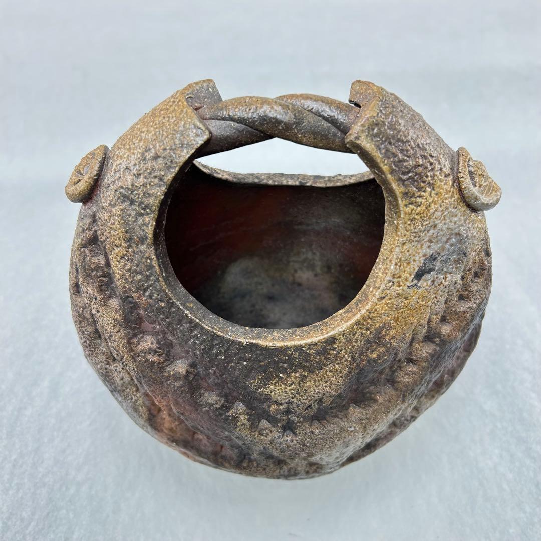 A056備前焼　窯元　小西陶古　花器　花入