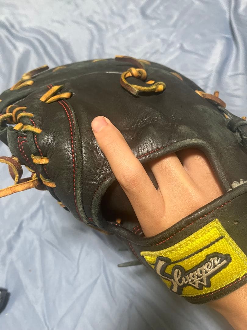 け*ん様 Slugger 黒 野球グローブ ファーストミット