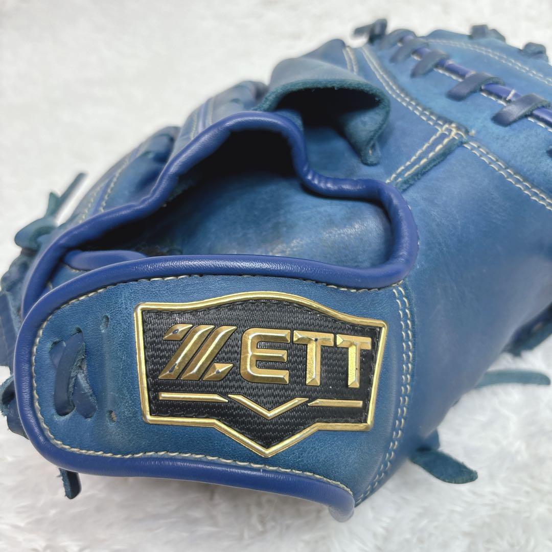 ZETT ゼット　少年用　軟式　キャッチャーミット　ブルー　捕手　グローブ