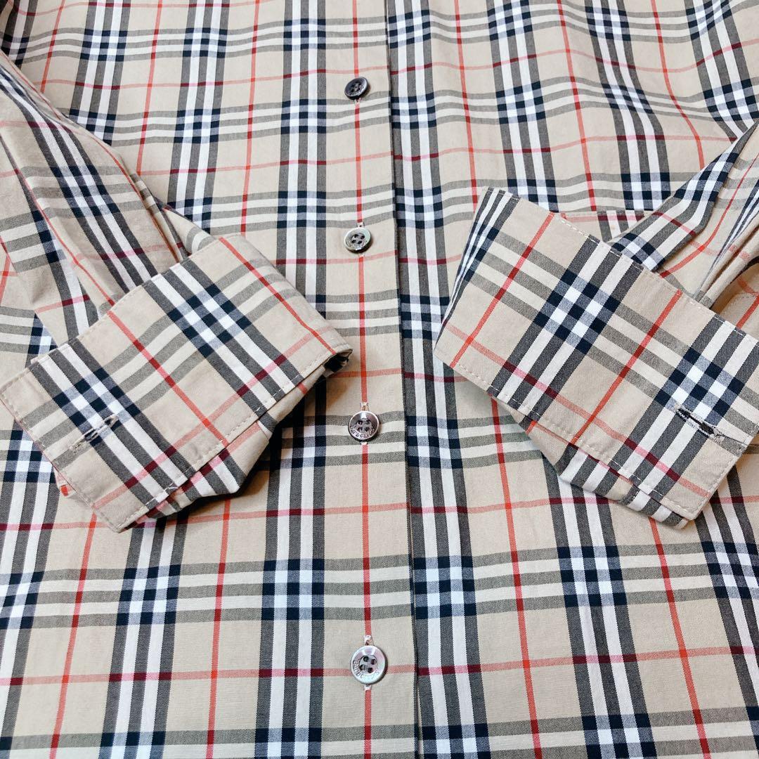 バーバリー シャツ ブラウス ノバチェック 長袖 コットン 42 XL