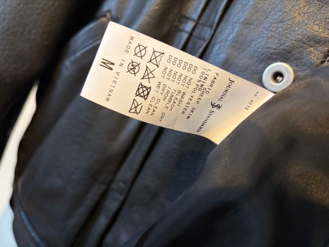 ジャーナルスタンダード 美品 24AW レザージャケット 羊革　黒