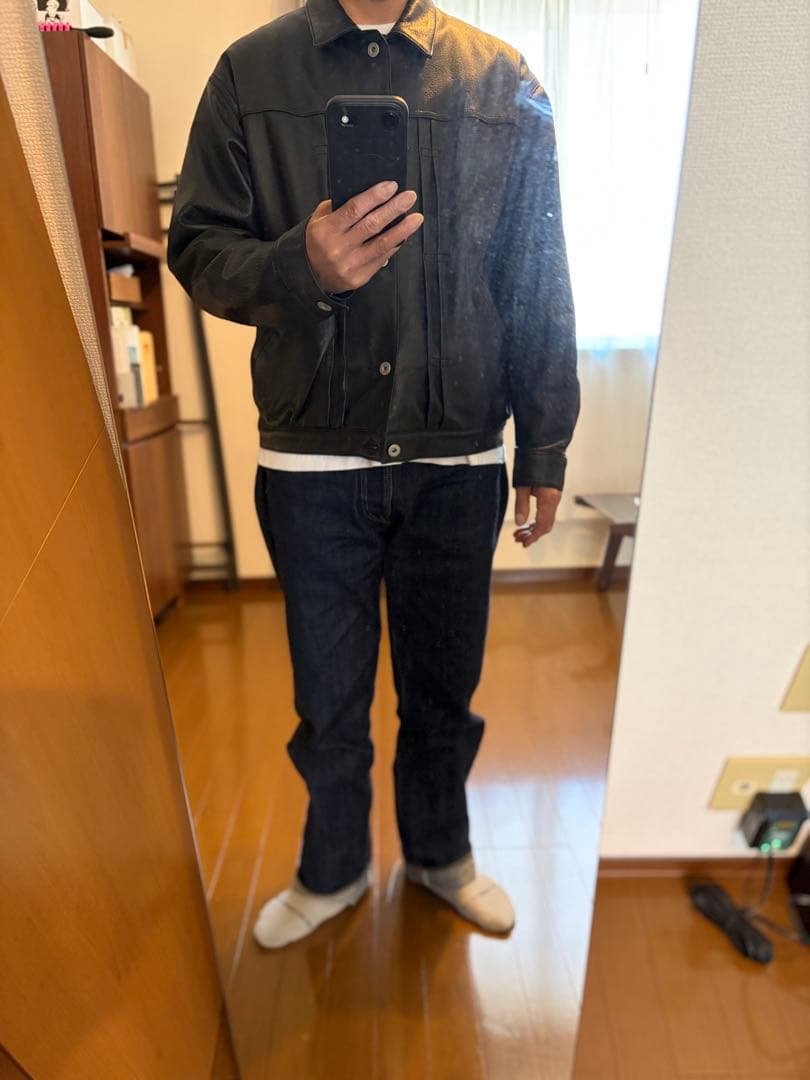 ジャーナルスタンダード 美品 24AW レザージャケット 羊革　黒
