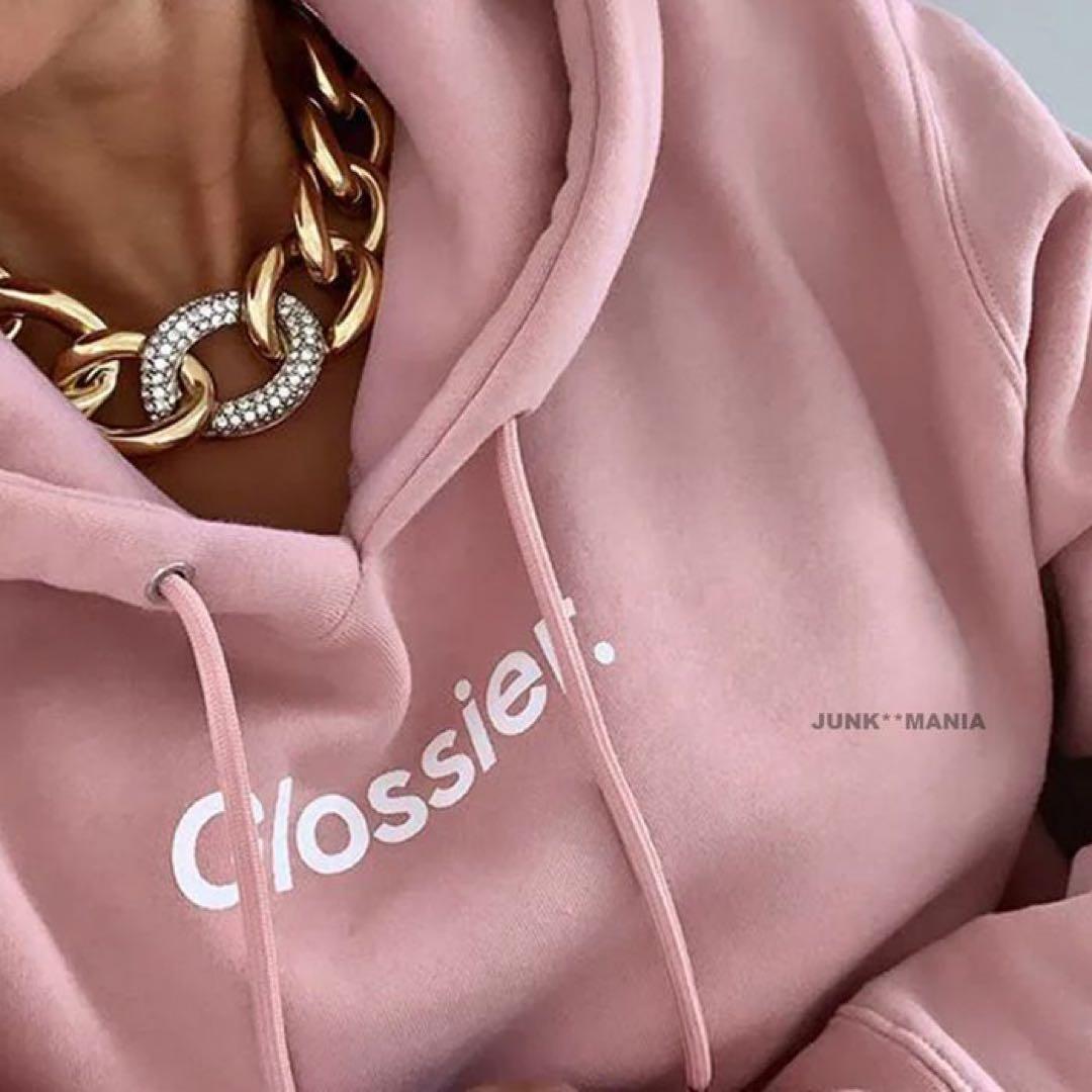Glossier フリース　パーカー　フーディー