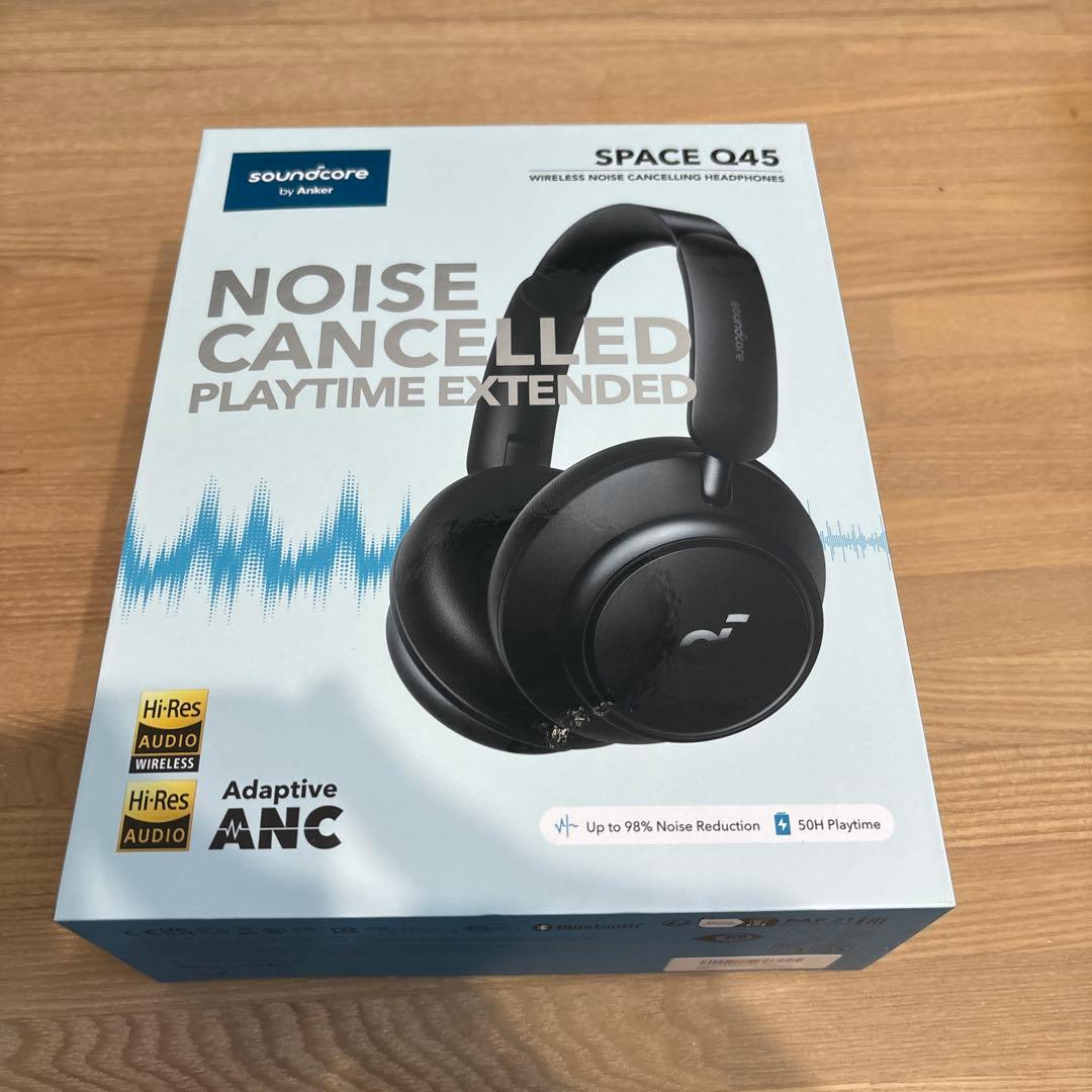 AnkerSoundcoreSpaceQ45ワイヤレスヘッドホン収納ケース付き
