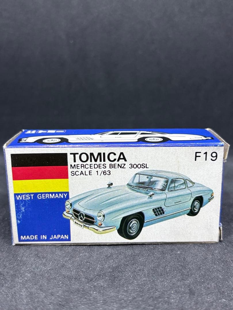 トミカ 青箱 日本製 F19 メルセデス ベンツ 300SL 赤