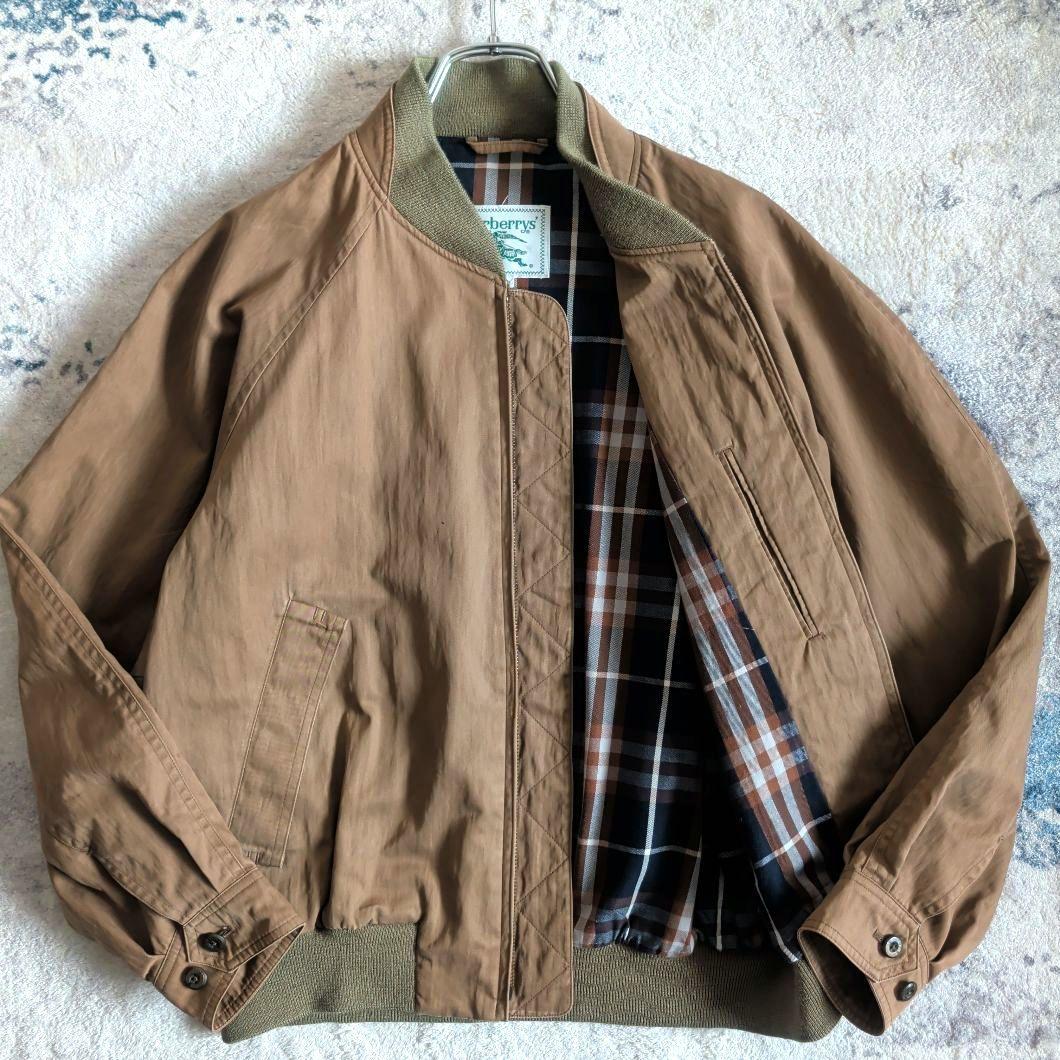 90s Burberry MA-1 ハリトンジャケット シャドウホース 緑タグ