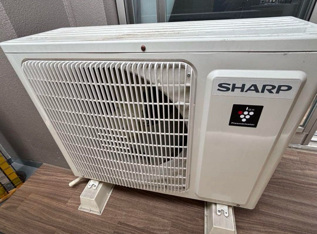 SHARP 壁掛けエアコン AY-S22DH-W（6畳用）、室外機