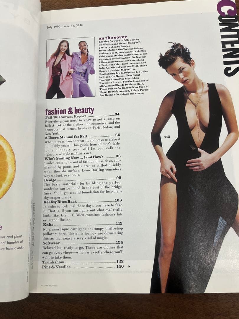 Harper’s Bazaar US 1996年7月号 /クリスティ&ナオミ