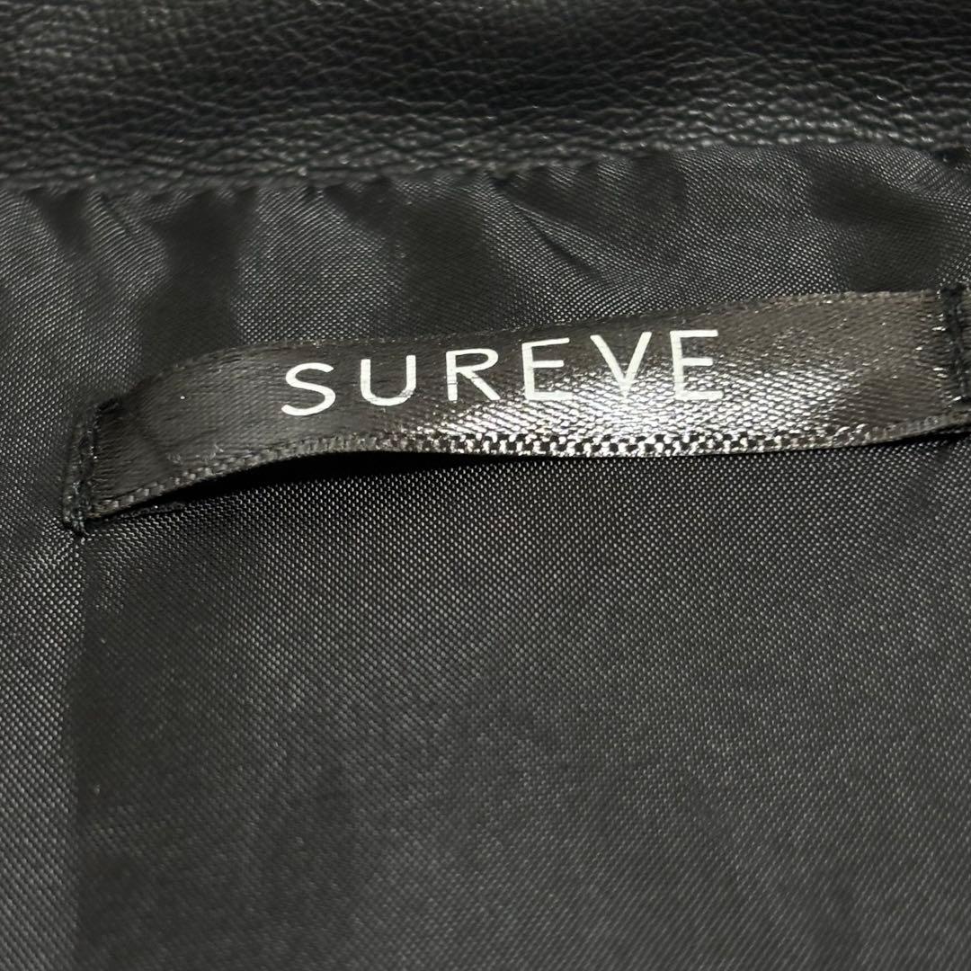 SUREVE フェイクレザーダウンベスト XL 美品 黒