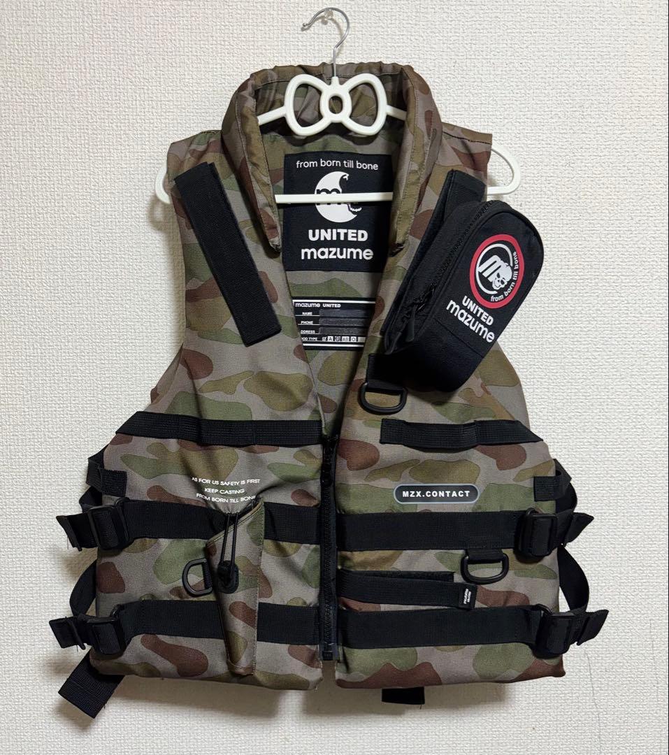 【新品・値下げ中！】 マズメ コンタクトライフジャケット カモ フリー