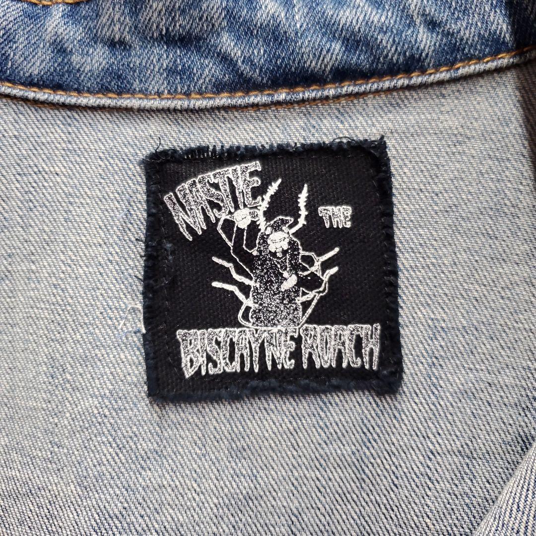 HA100☆ウータンクラン☆ジージャン☆デニムジャケット☆刺繍ロゴワッペン☆XL
