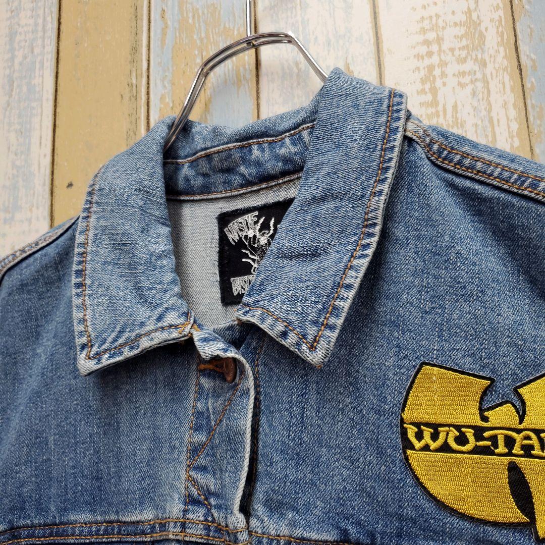 HA100☆ウータンクラン☆ジージャン☆デニムジャケット☆刺繍ロゴワッペン☆XL