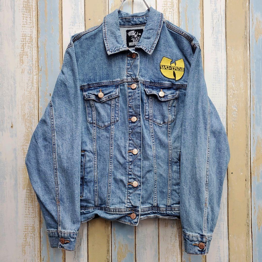 HA100☆ウータンクラン☆ジージャン☆デニムジャケット☆刺繍ロゴワッペン☆XL