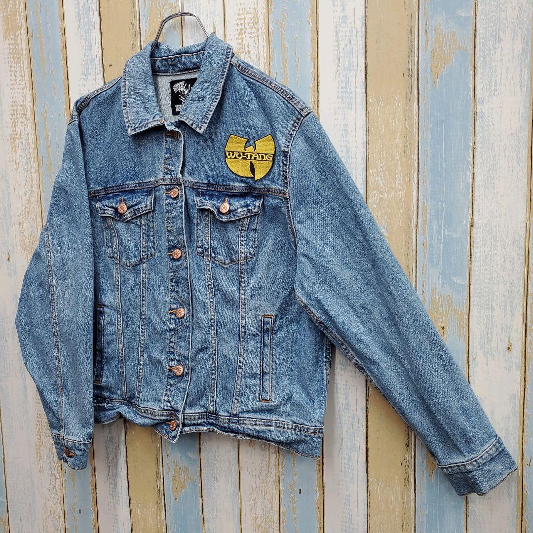HA100☆ウータンクラン☆ジージャン☆デニムジャケット☆刺繍ロゴワッペン☆XL