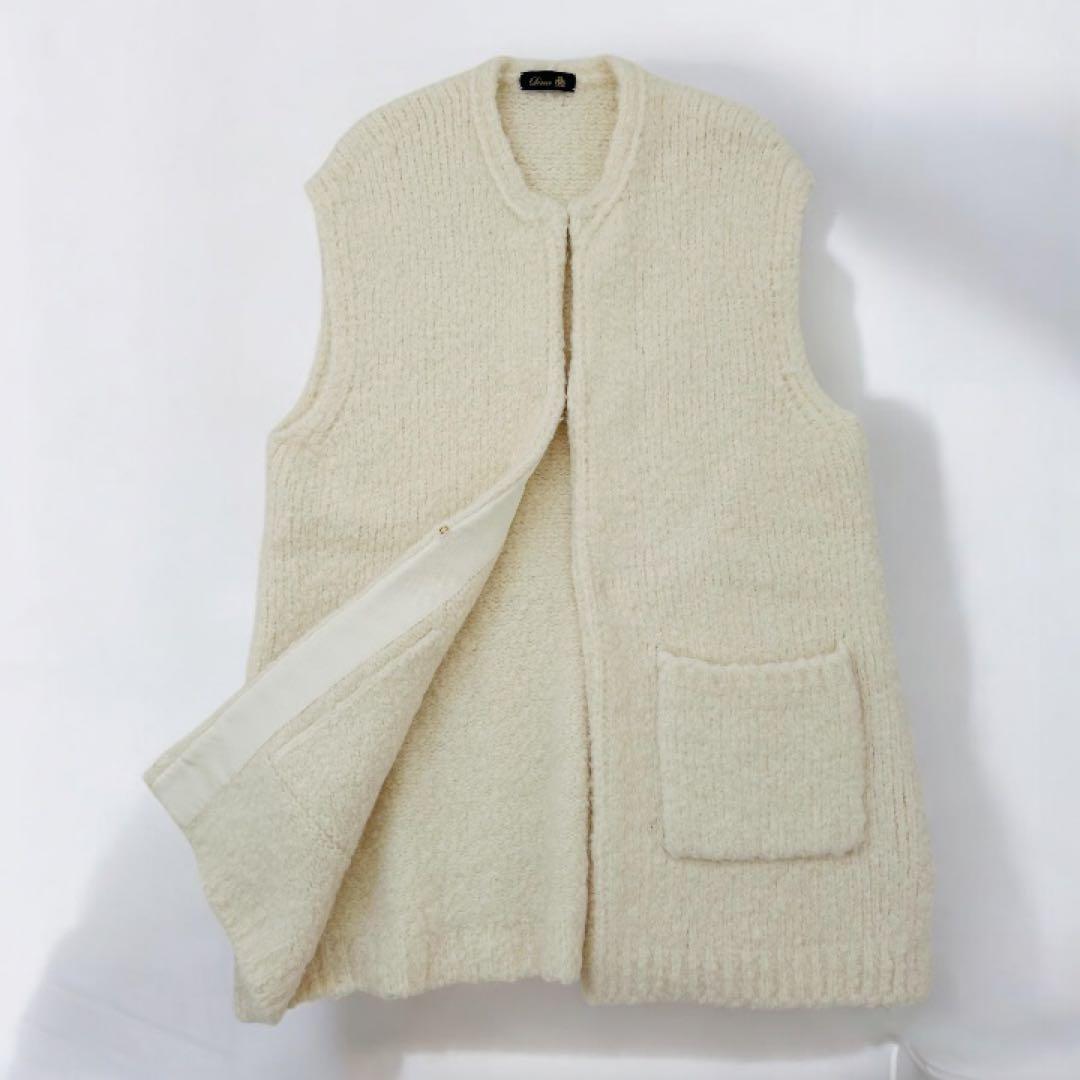 お得✨　Drawer シャギーウール ニット　ジレ アルパカ混　ふわふわ