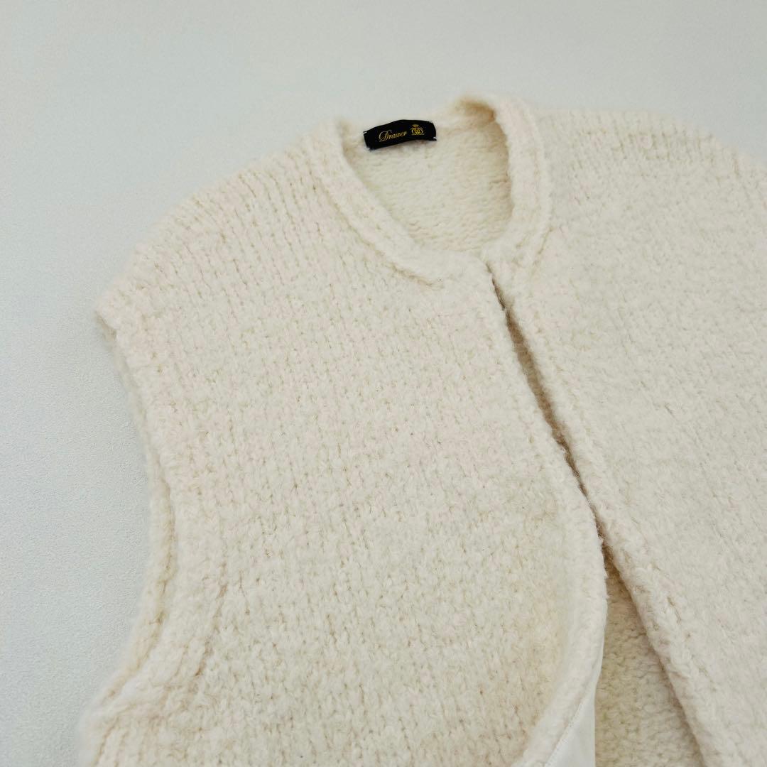 お得✨　Drawer シャギーウール ニット　ジレ アルパカ混　ふわふわ