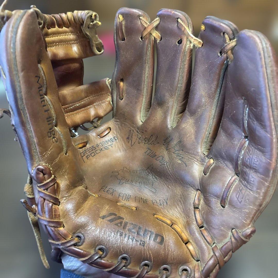 70'S MIZUNO ワールドウィン 赤カップ 硬式グローブ オリジナル