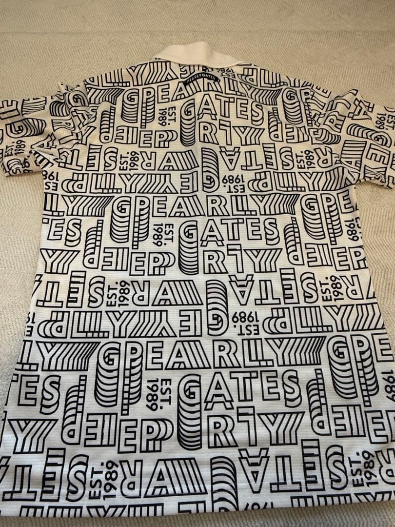 PEARLY GATES ロゴプリントポロシャツ