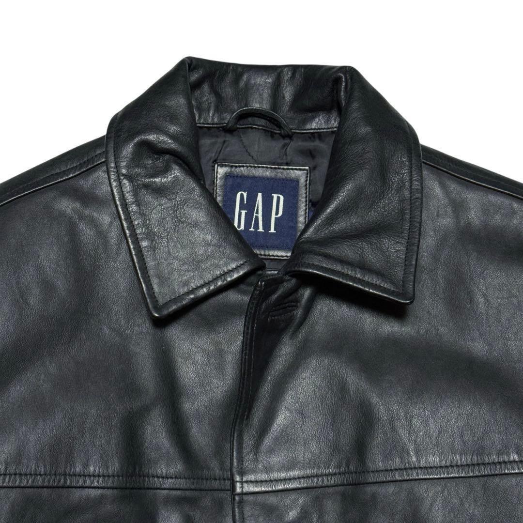 希少サイズ XS 美品 2000's OLD GAP レザー カーコート 牛革