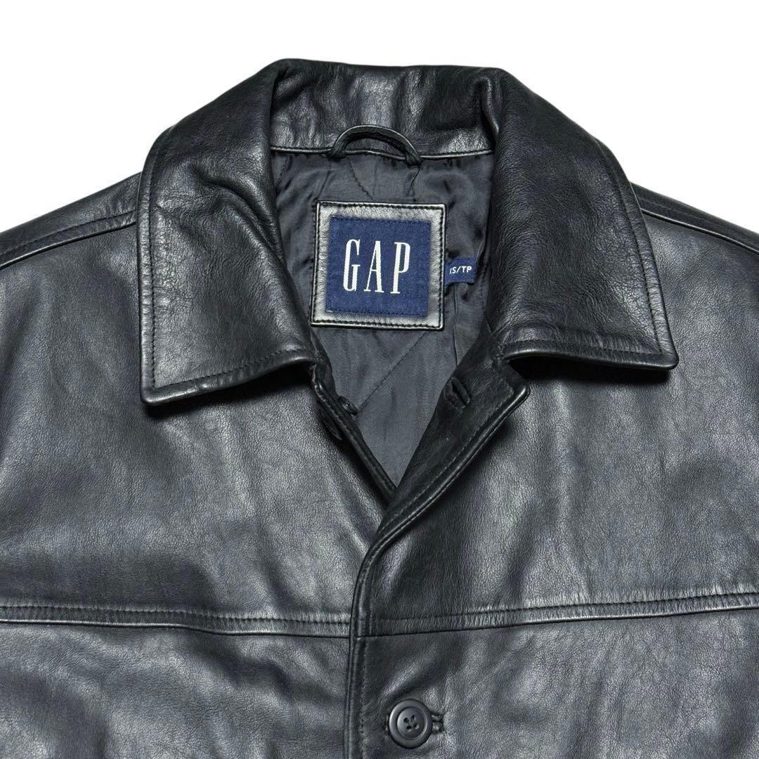 希少サイズ XS 美品 2000's OLD GAP レザー カーコート 牛革