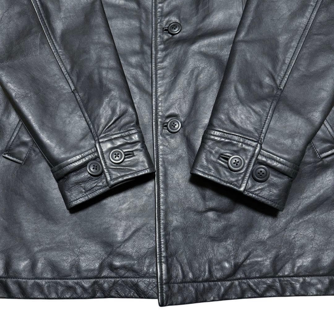 希少サイズ XS 美品 2000's OLD GAP レザー カーコート 牛革