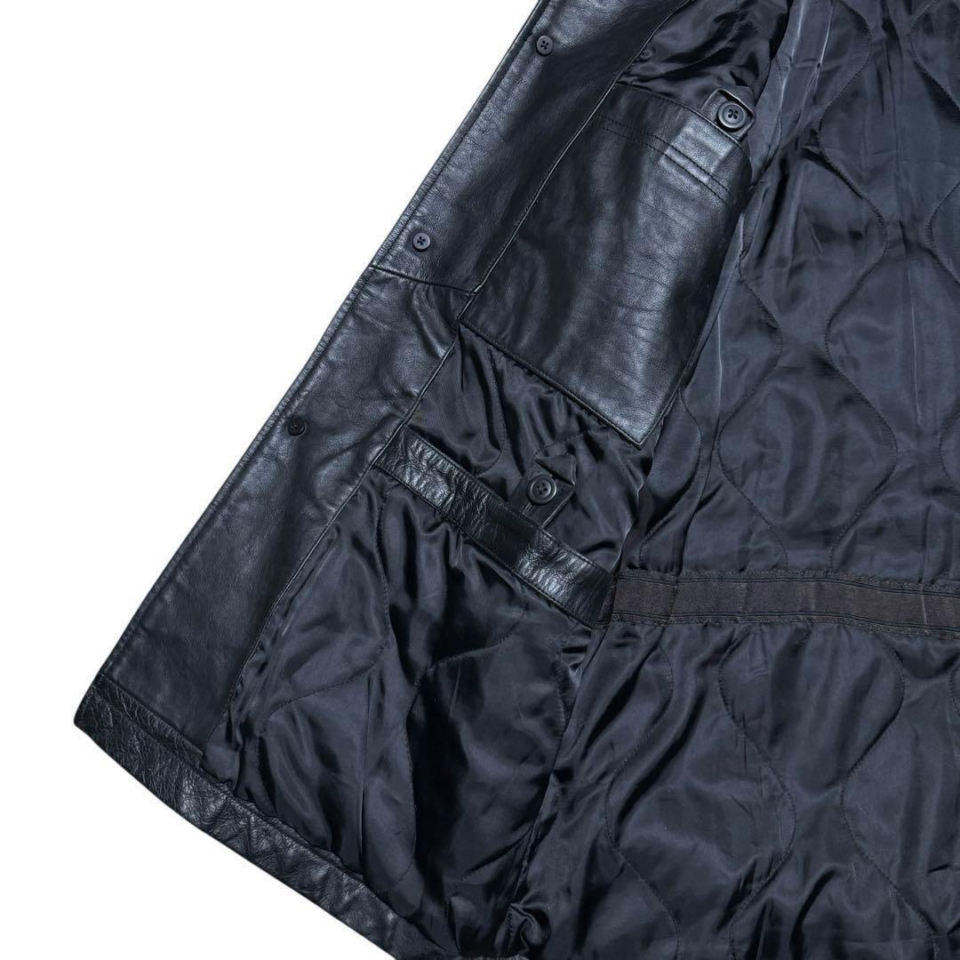 希少サイズ XS 美品 2000's OLD GAP レザー カーコート 牛革