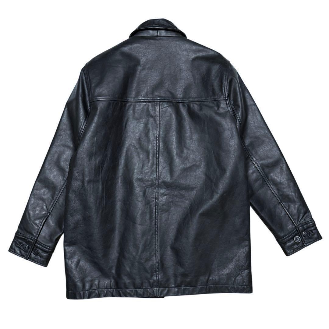 希少サイズ XS 美品 2000's OLD GAP レザー カーコート 牛革