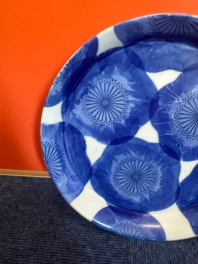 1591 深川製磁　花文皿　22cm