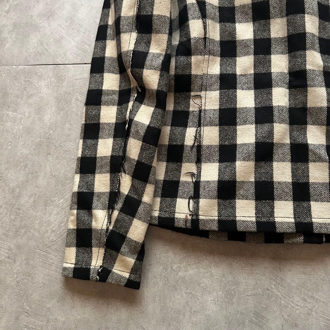 ジャケット・アウター grunge check Napoleon jacket black white