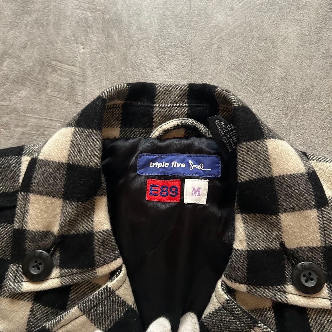 ジャケット・アウター grunge check Napoleon jacket black white