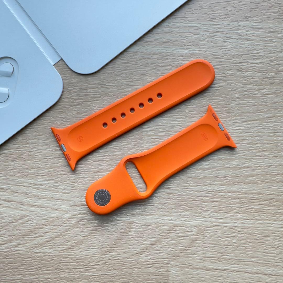 2702 Apple Watch エルメス　オレンジ　スポーツバンド　ラバー