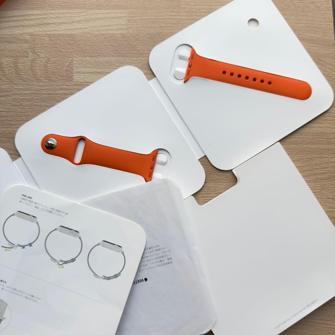 2702 Apple Watch エルメス　オレンジ　スポーツバンド　ラバー