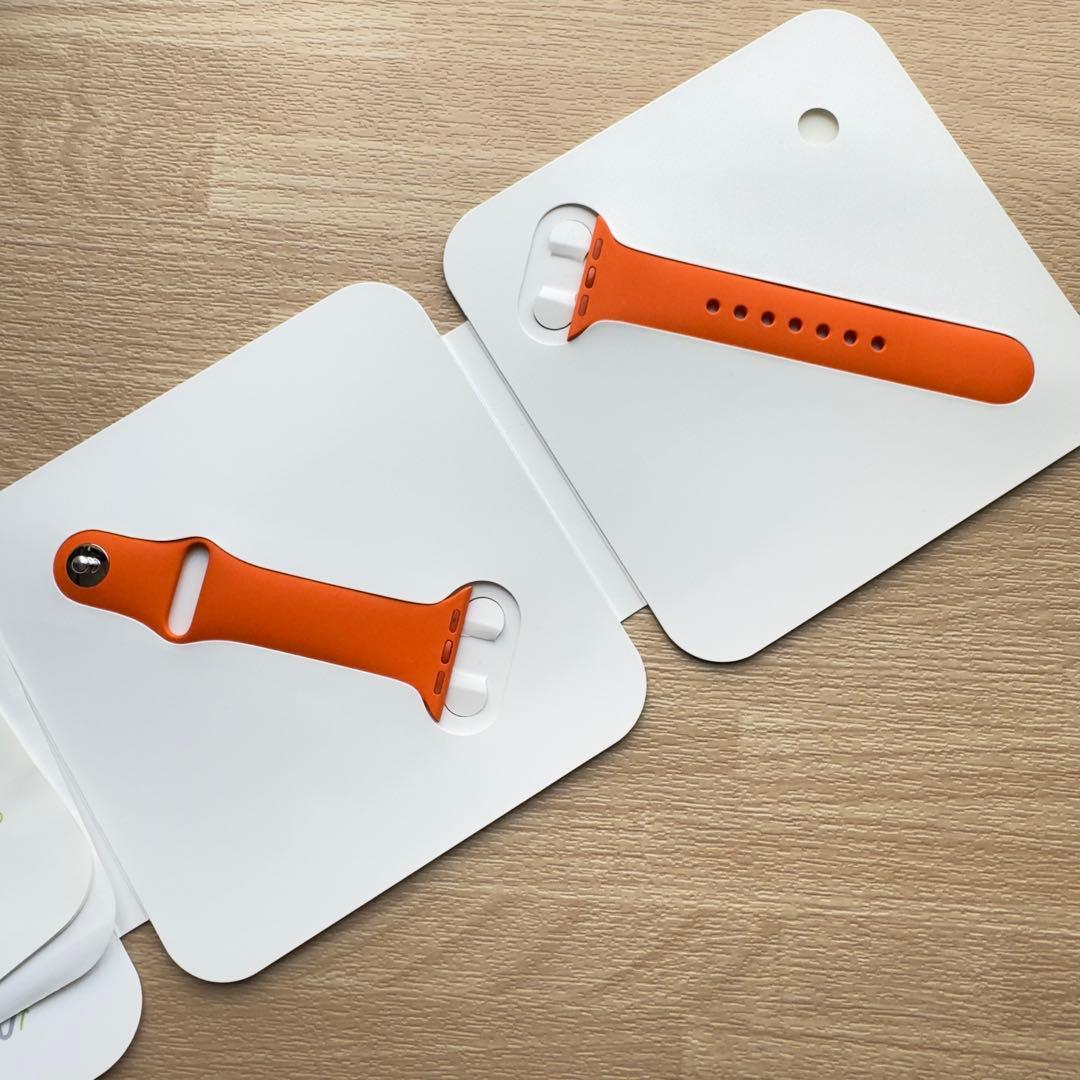 2702 Apple Watch エルメス　オレンジ　スポーツバンド　ラバー