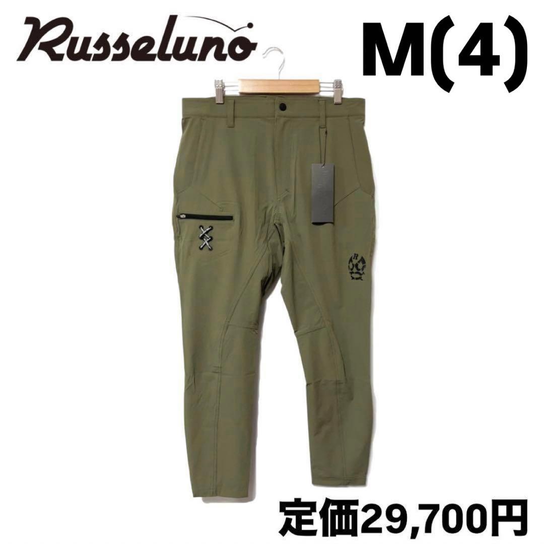 新品 ラッセルノ ゴルフ ストレッチ カーゴ ロングパンツ サファリ M 4