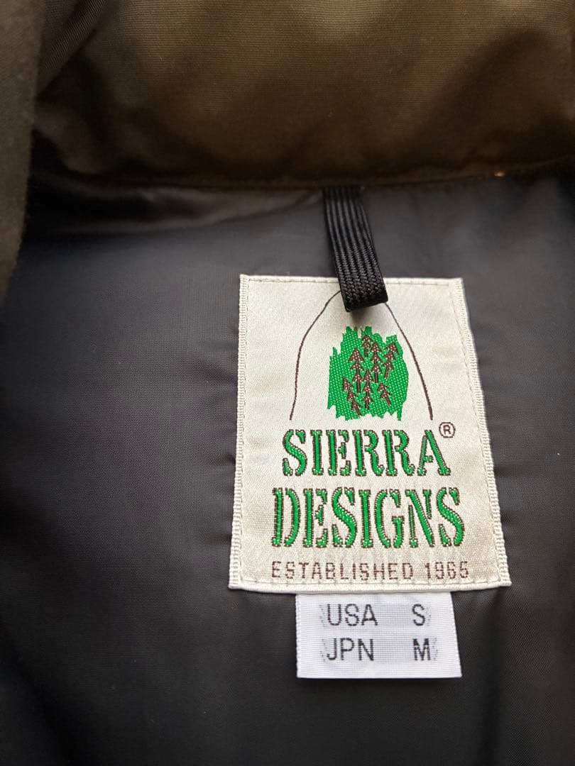 【希少】SIERRA DESIGNS オリーブドラブ ダウンベスト M