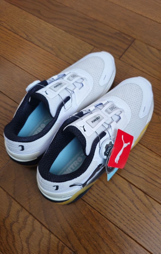 PUMA ゴルフシューズ ホワイト/ネイビー