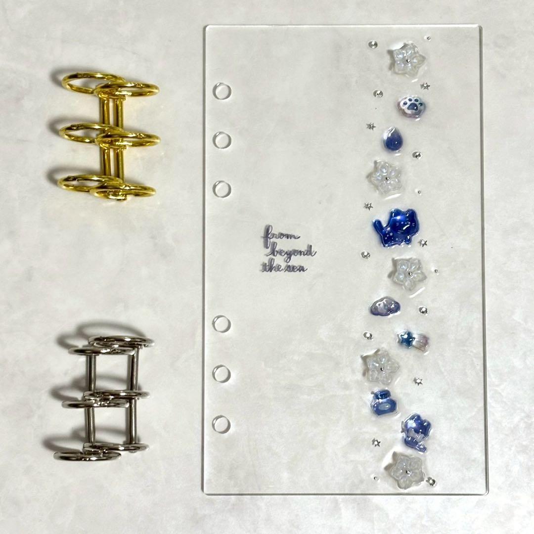 ✨さく✨A6 アクリルレジンバインダー　リング付き×2セット