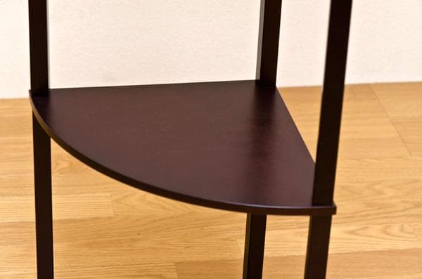 《新品・送料無料》棚付フロアライト　コーナー　DBR/LBR