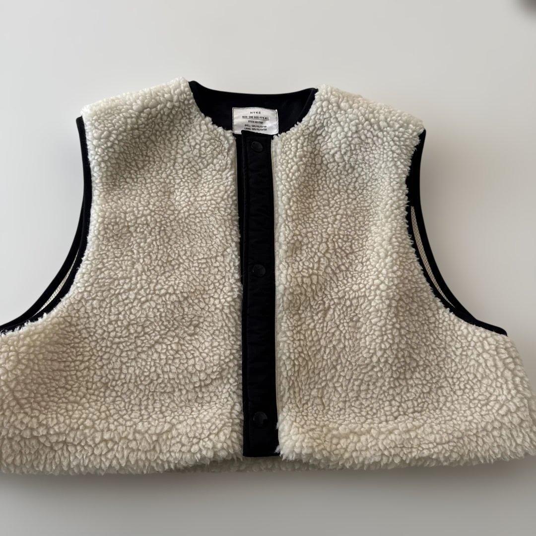 HYKE FAUX SHERING VEST ボアベスト