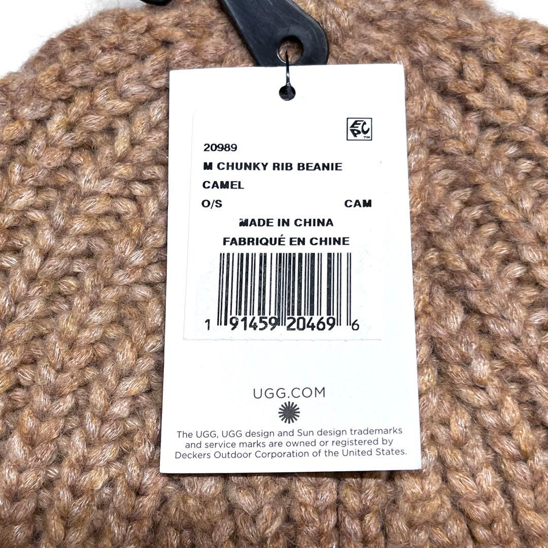 【新品未使用】UGG ニット帽 ビーニー　キャメル　01