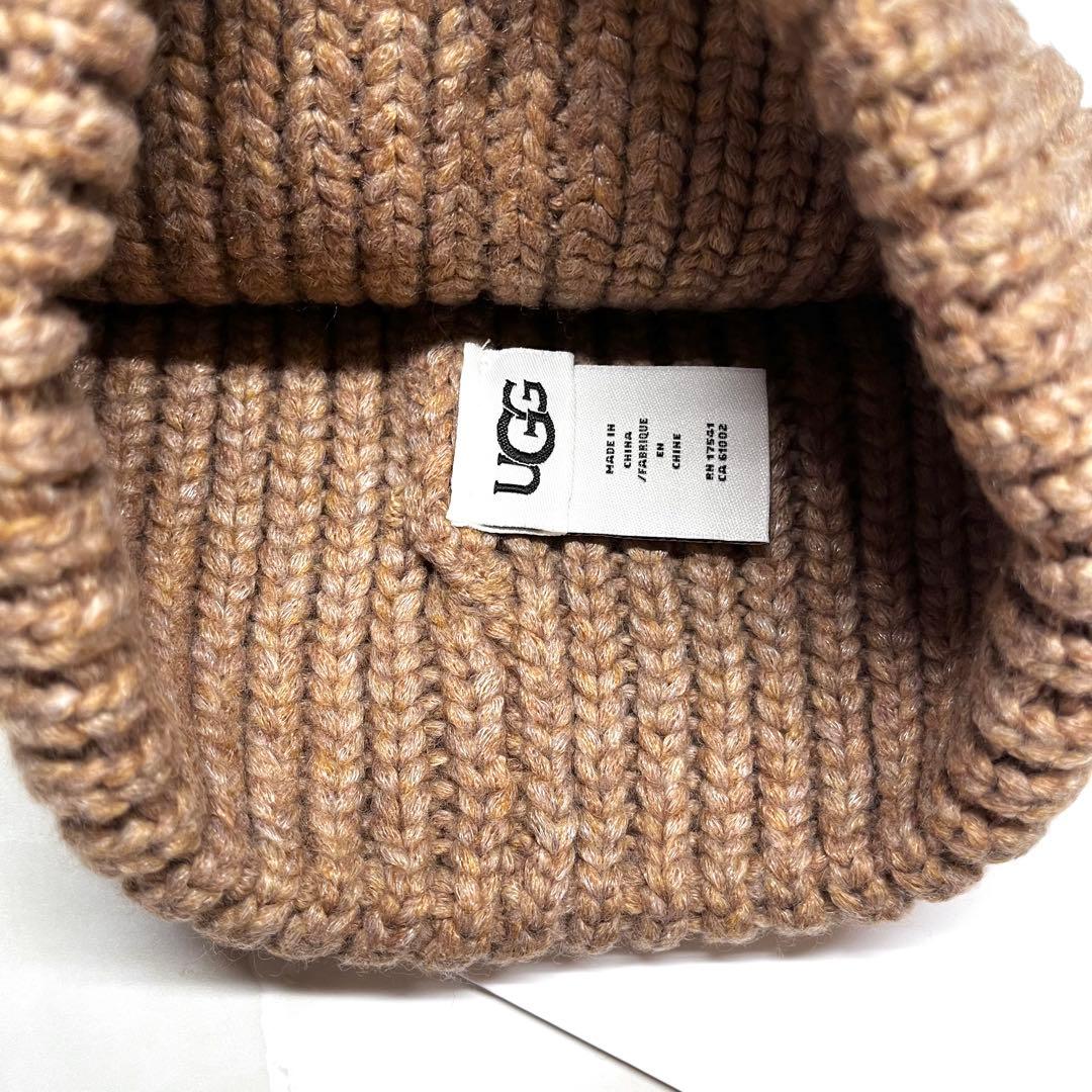 【新品未使用】UGG ニット帽 ビーニー　キャメル　01