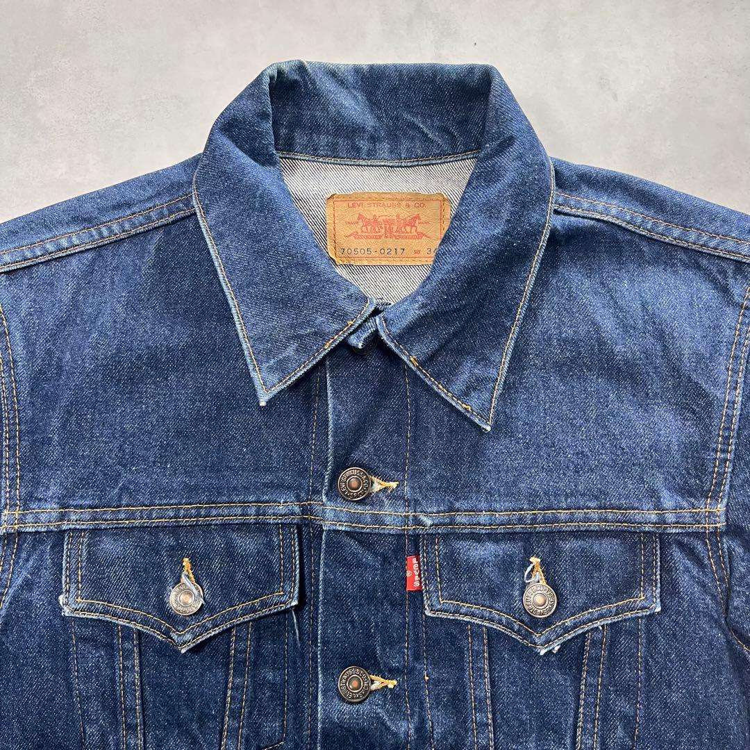 ◎70s LEVI’S 70505 真っ紺 BIGE 移行期 デニムジャケット