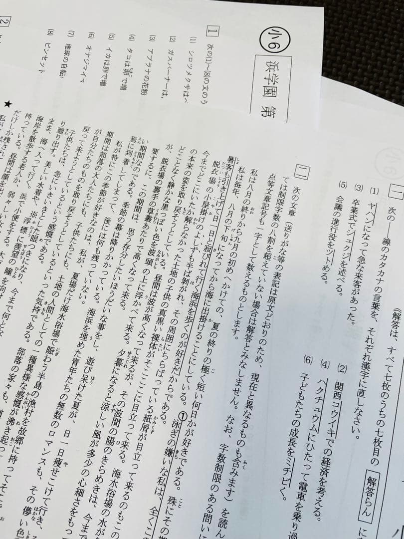 公開学力テスト 2023年、2024年度 浜学園 小6 2年分 4科目