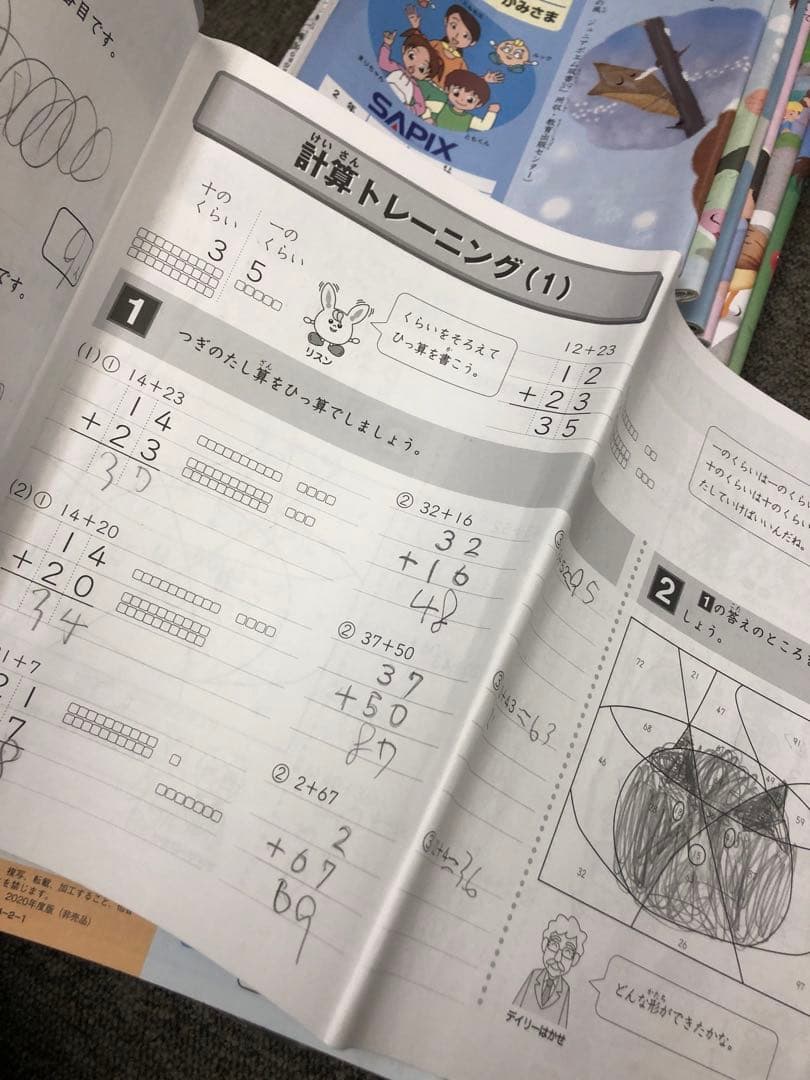 サピックス　2年　2020年度　国算　デイリーサピックス/夏期　中古