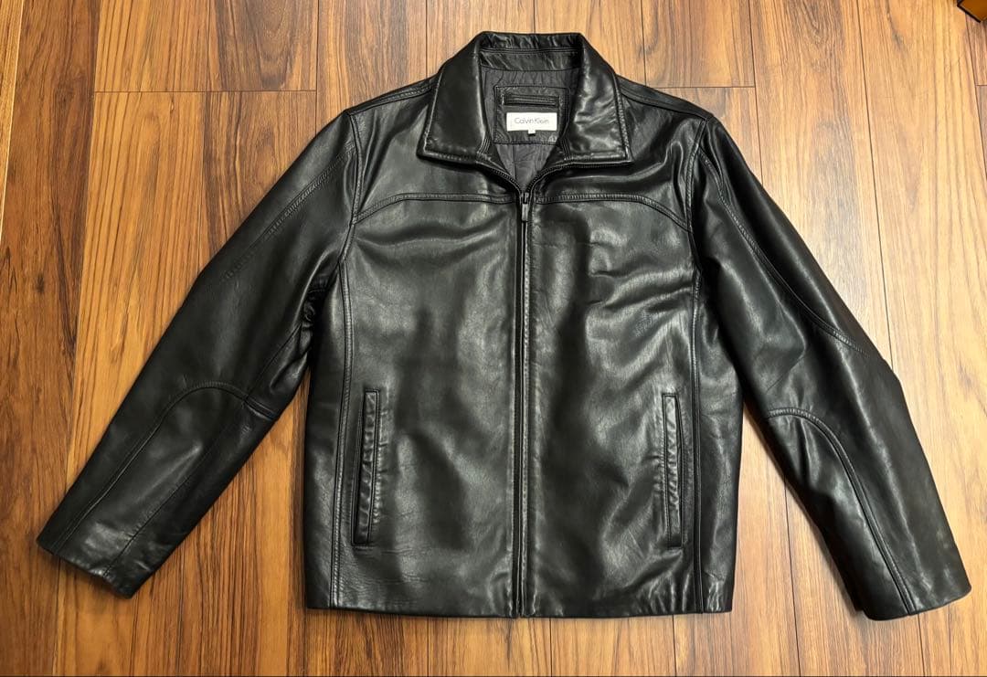 カルバンクライン  レザージャケット M 本革　古着